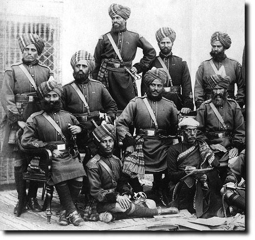 British Empire_ Armed Forces_ Indian Army_ Cavalry_ 1st Bengal Lancers Indian Officers, 1884.jpg