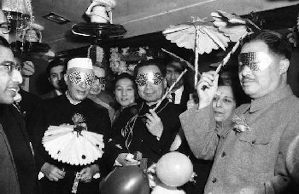 Chinese PM  Zhou En-lai and Jawaharlal Nehru celebrating  New Year.jpg