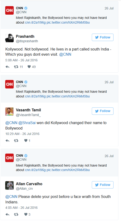 CNN called Rajinikanth a 'Bollywood' star and all hell broke loose - The Express Tribune.png