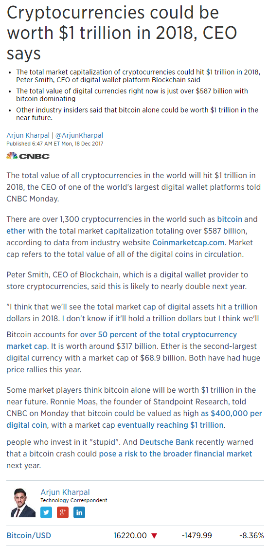 Cryptocurrencies could be worth $1 trillion in 2018 - CNBC 20171218.png