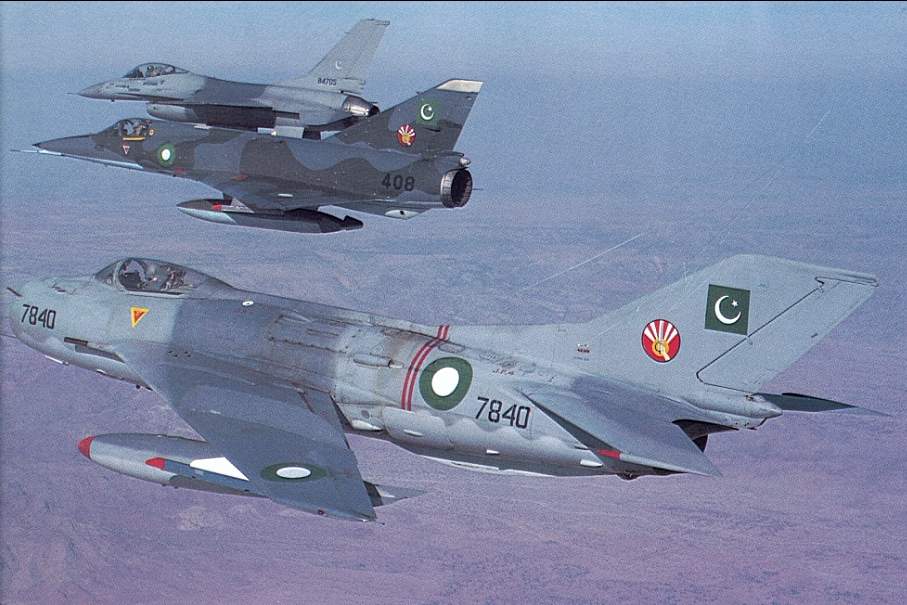 F-16A from No 11 Squadron leads a Mirage-V and F-6 from the CCS.jpg