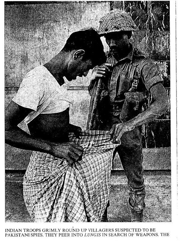 Indian Soldier checking Bangalior BNehari Razakar.jpg