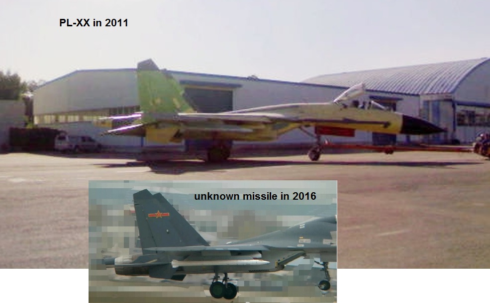 J-11B + PL-XX 2011 vs J-16 + unknown mussile 2016.jpg