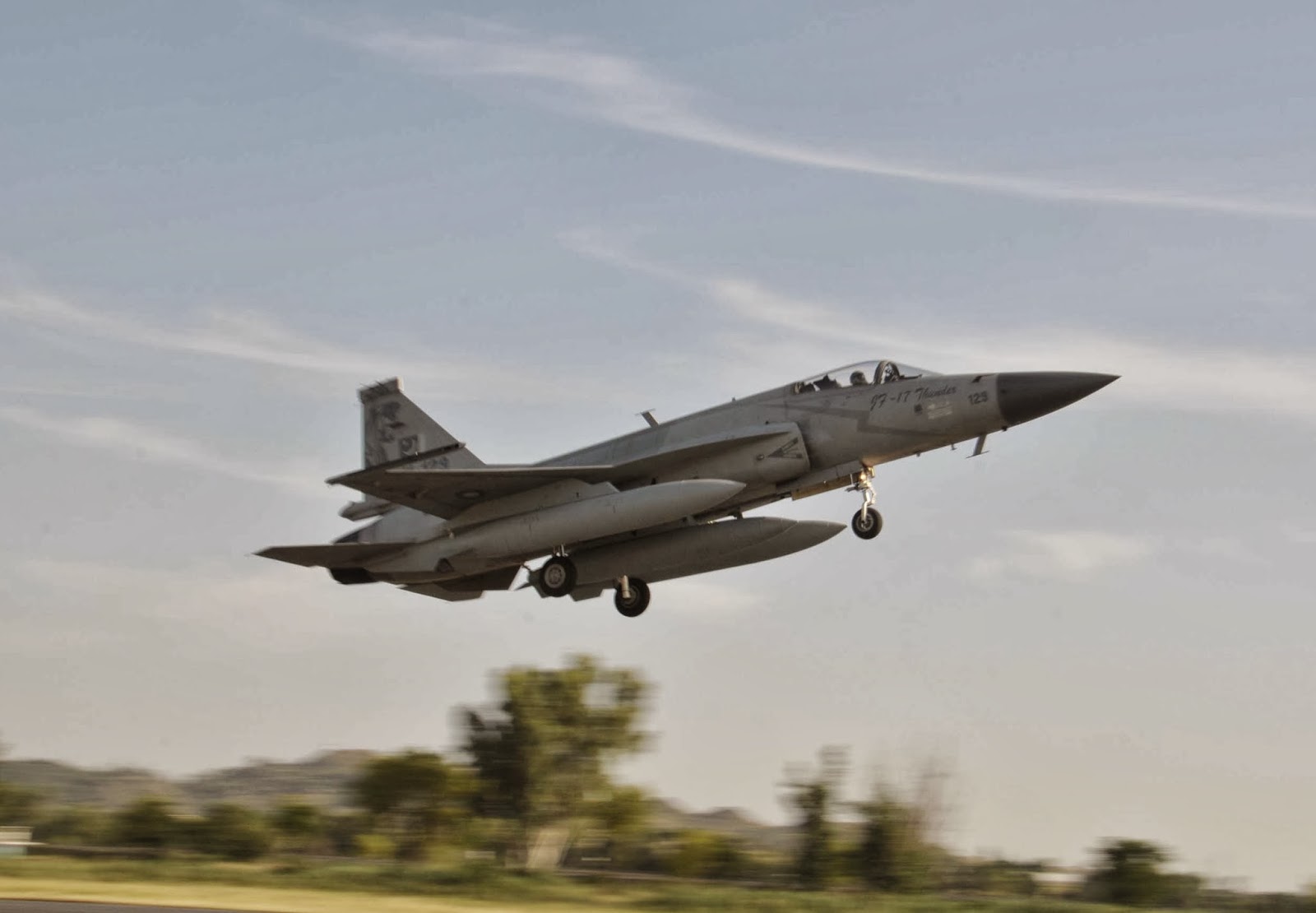 JF-17 Thunder from No. 26 16 Squadron Black Panthers  Pakistan Air Force (PAF) fighter duabi air.jpg