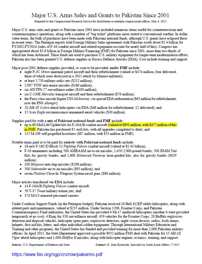 Major U.S. Arms Sales and Grants to Pakistan Since 2001(May 04,2015) (e).JPG