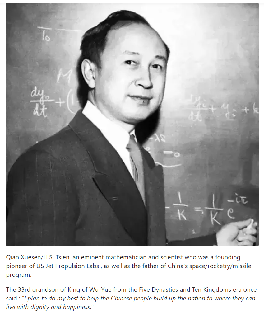 Qian Xuesen - an eminent mathematician and scientist, co-founder of US Jet Propulsion Labs and...png