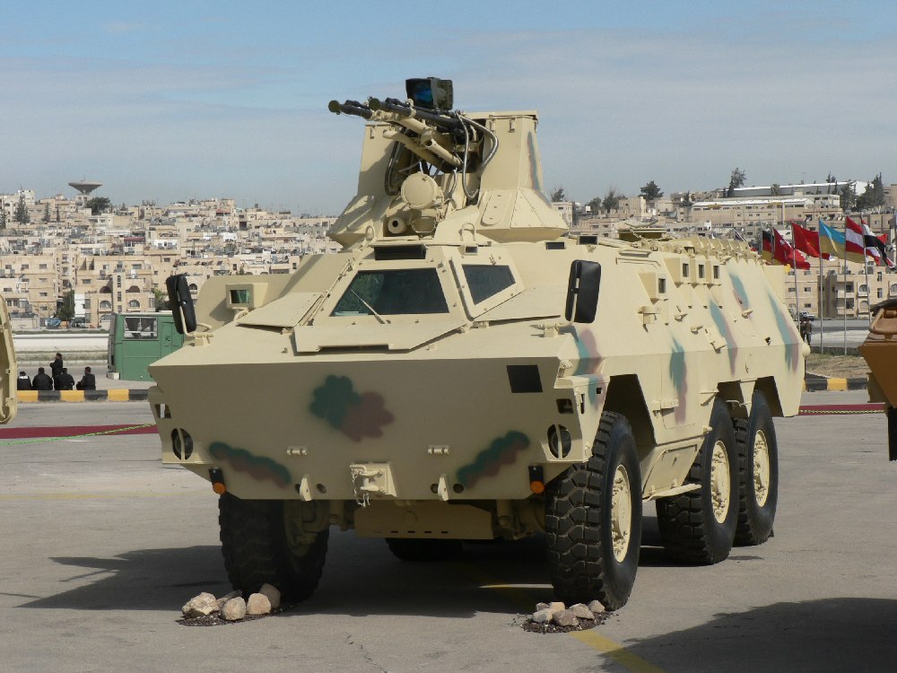 Refurbished ex-south african Ratel with KMDB BAU-23x2 turret.JPG