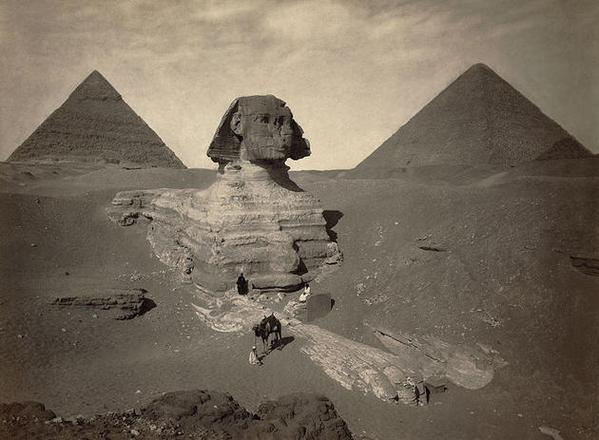 The partially excavated Sphinx. Late 1800's.jpg