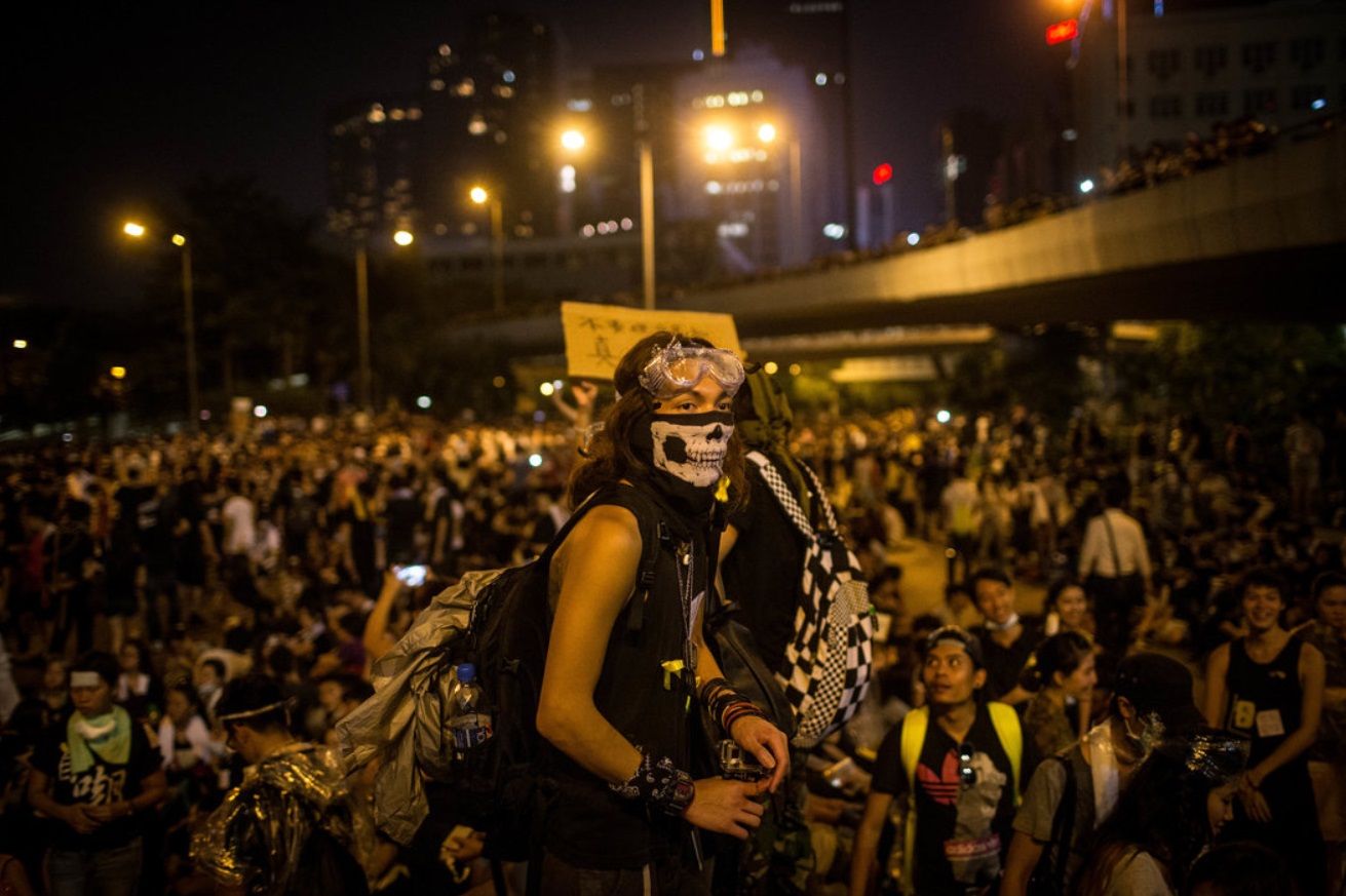 Thousands of pro-democracy demonstrators disregarded Beijing’s call to disperse..jpg