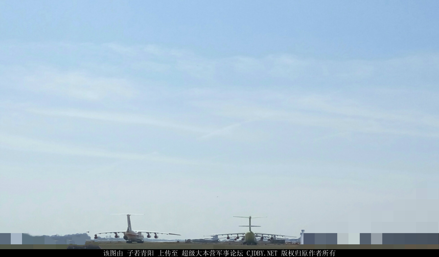 Y-20 yellow + Il-76LL + WS-20 rear view - June 16.png