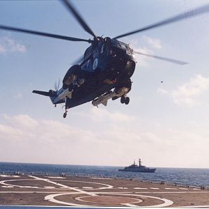 WESTLAND SEAKING MK45 with EXOCET MISSILE