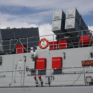 C-802 anti ship missile onboard PNS Zulfiquar