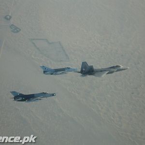 F-7 escorting F-22