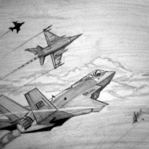 turkish 5th gen f-35 sketch by humza tariq