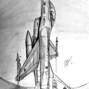 f-16 from usaf 312 sqn sketch by humza tariq