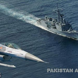 PAF Vipers  flying over PN battle ship.