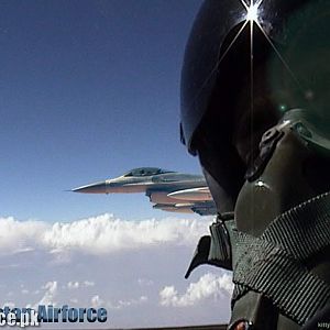 F-16 pilot self potrait.