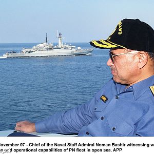 War preparedness exercise - Chief of Naval Staff Admiral Noman Bashir