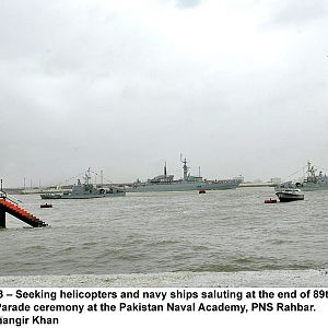 Sea kings and Navy ships at a Parade Ceremony