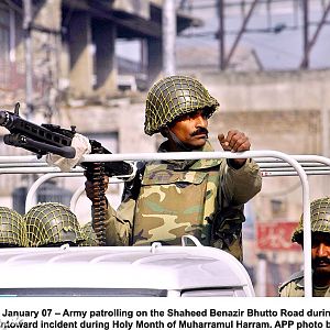 Army patrol in Rawalpindi