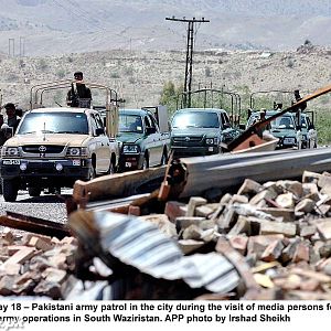 Army Patrol in S.Waziristan with Journalists