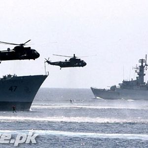 Warships of Pakistan take part in the Multi-National naval exercises â€˜AMAN