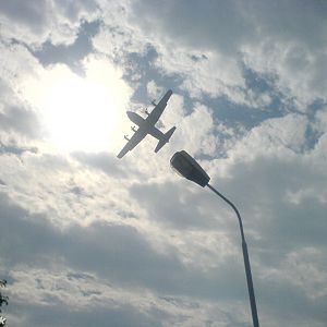 C-130 FLYING OVER NAWABSHAH