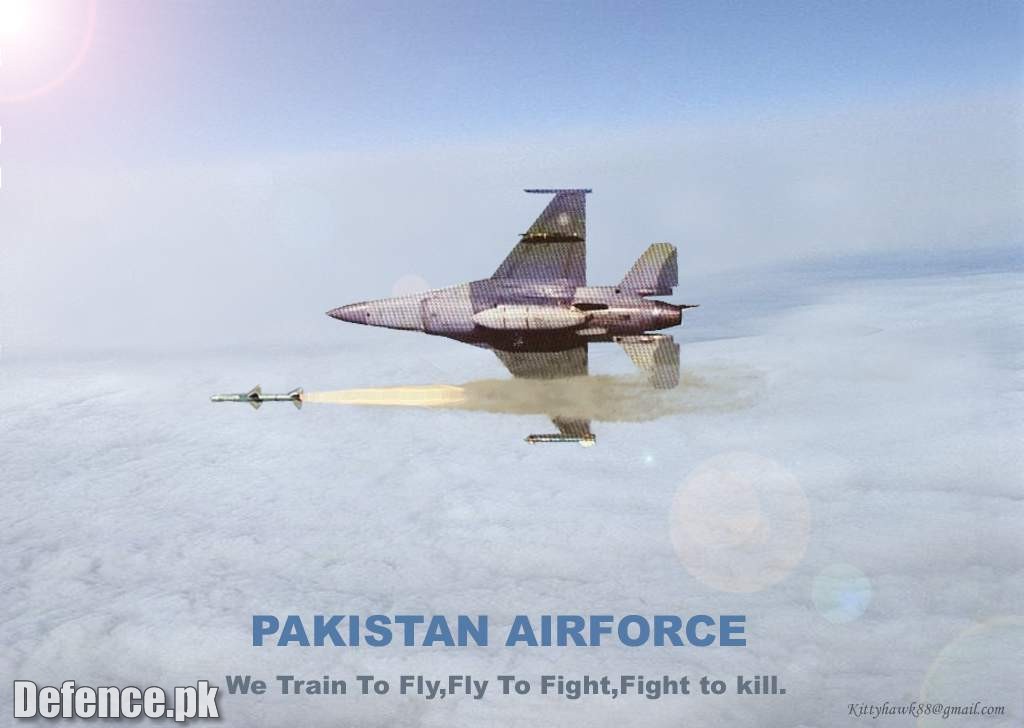 A PAF F-16 launching a Air to Air missile