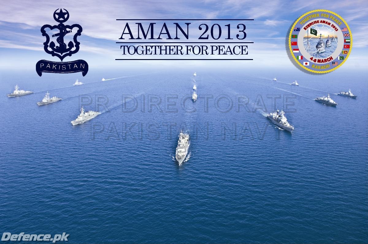 AMAN Formation during Exercise AMAN 13 in Arabian Ocean