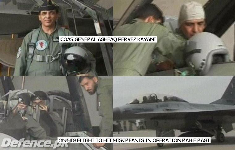 Army Chief Flies F-16 on Rah e Raast