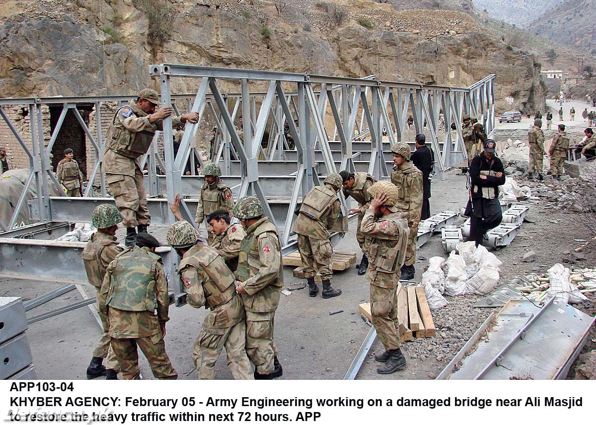 Army Engineers at work in Khyber Agency