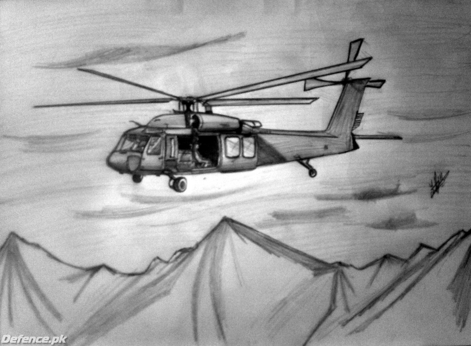 black hawk sketch by me