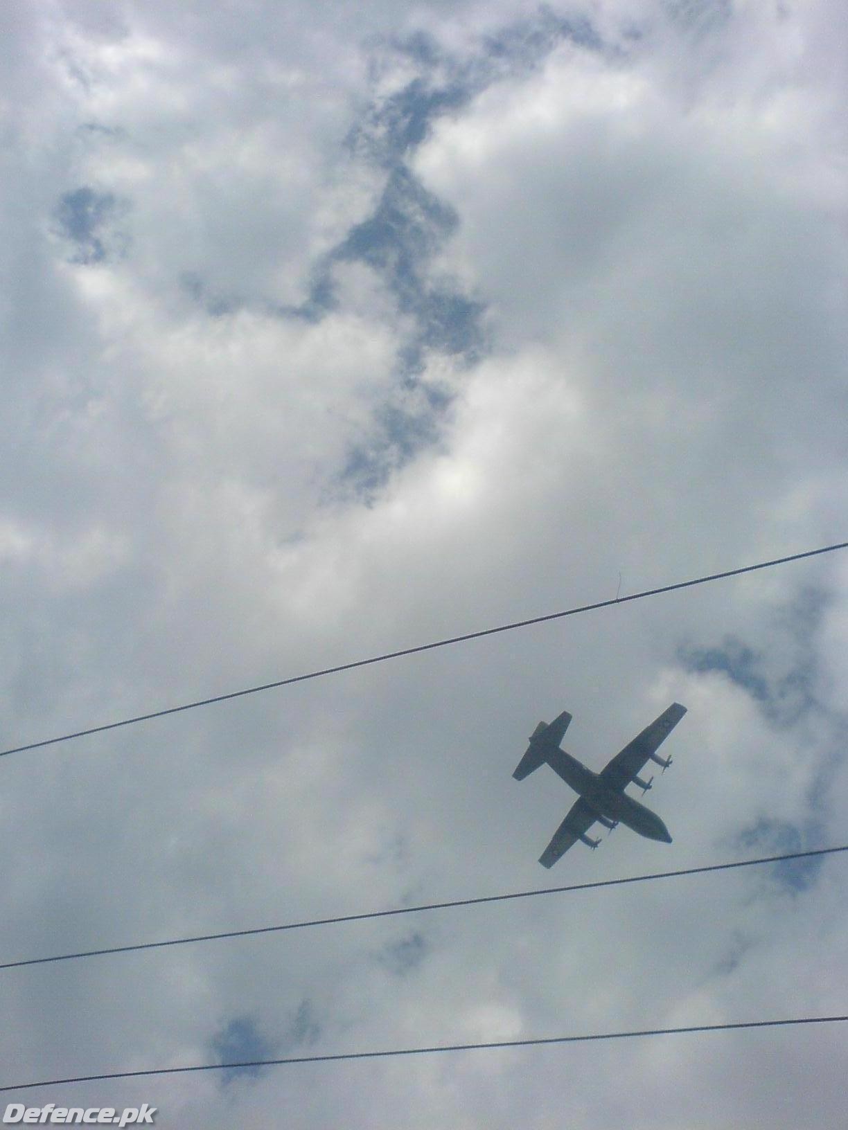 C-130 Flying over Nawabshah.