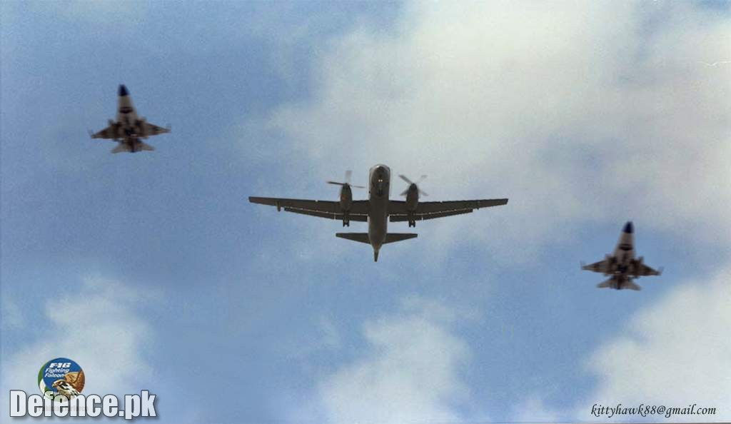 F-16s & ATLANTIC in formation