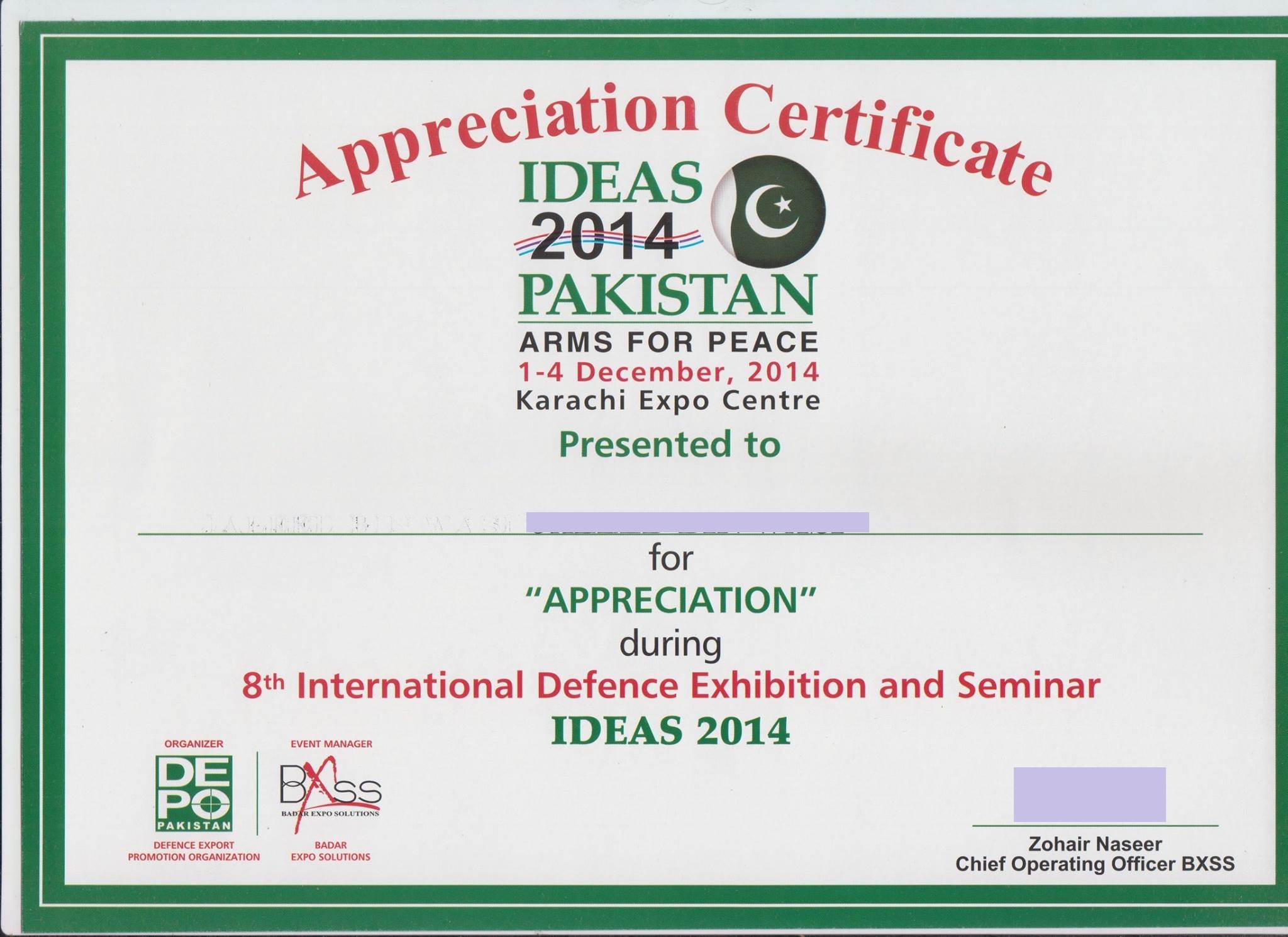 IDEAS 2014 Cert