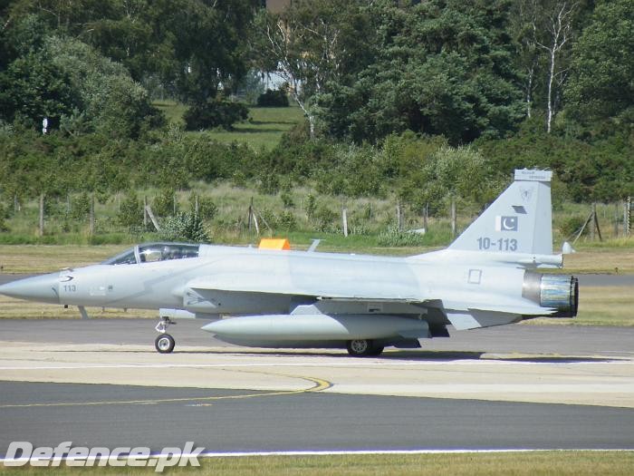 JF-17 Thunder parked after arrival at farnborough