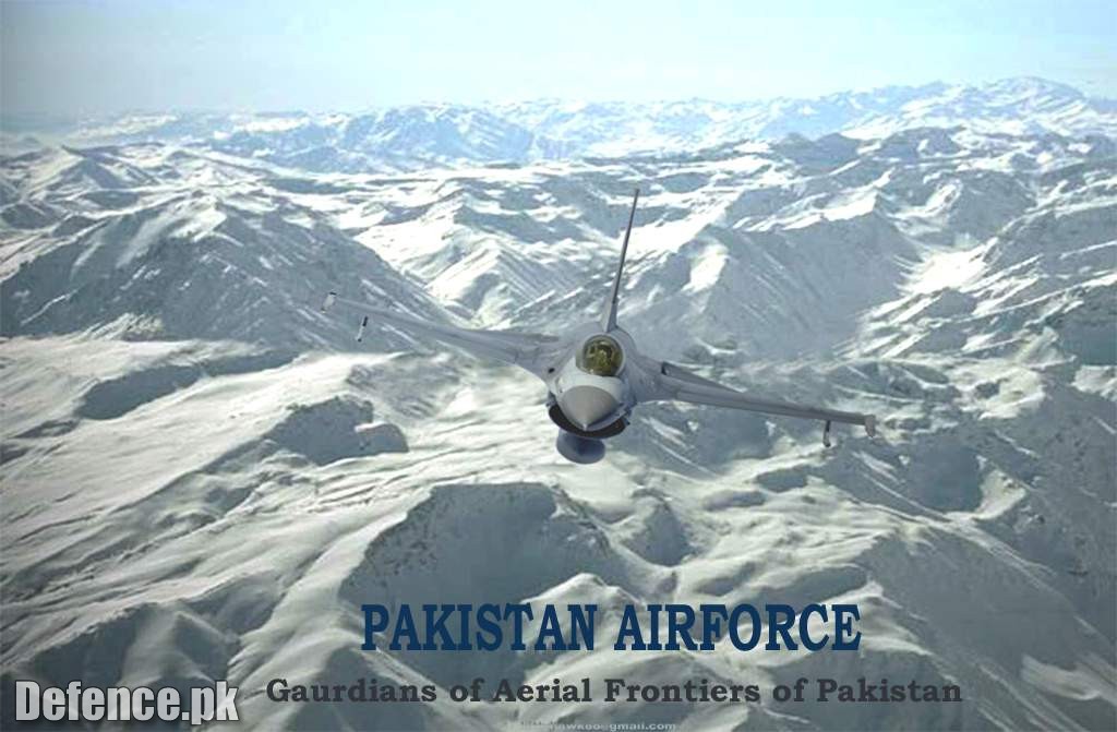 PAF F-16C flying over northern areas