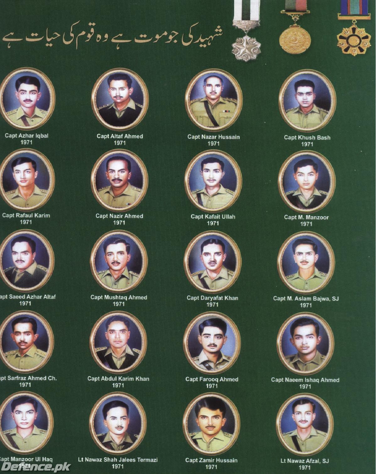 Shaheed's of Pakistan Artillery