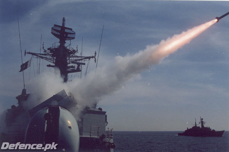 Tariq Class Frigate firing LY-60N SAM