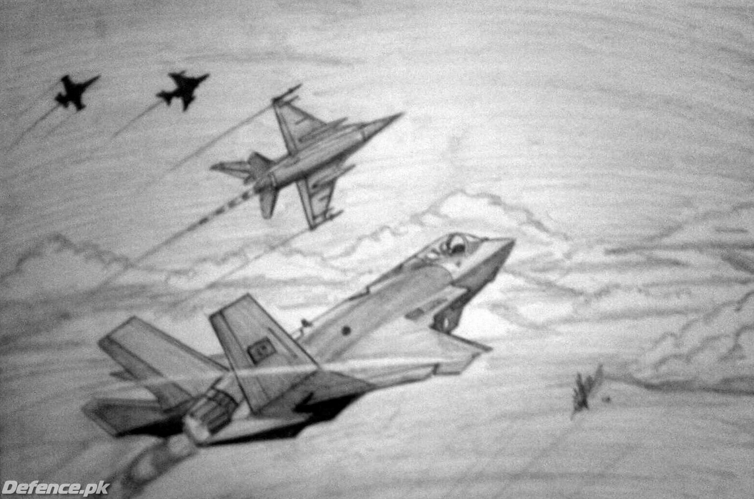 turkish 5th gen f-35 sketch by humza tariq