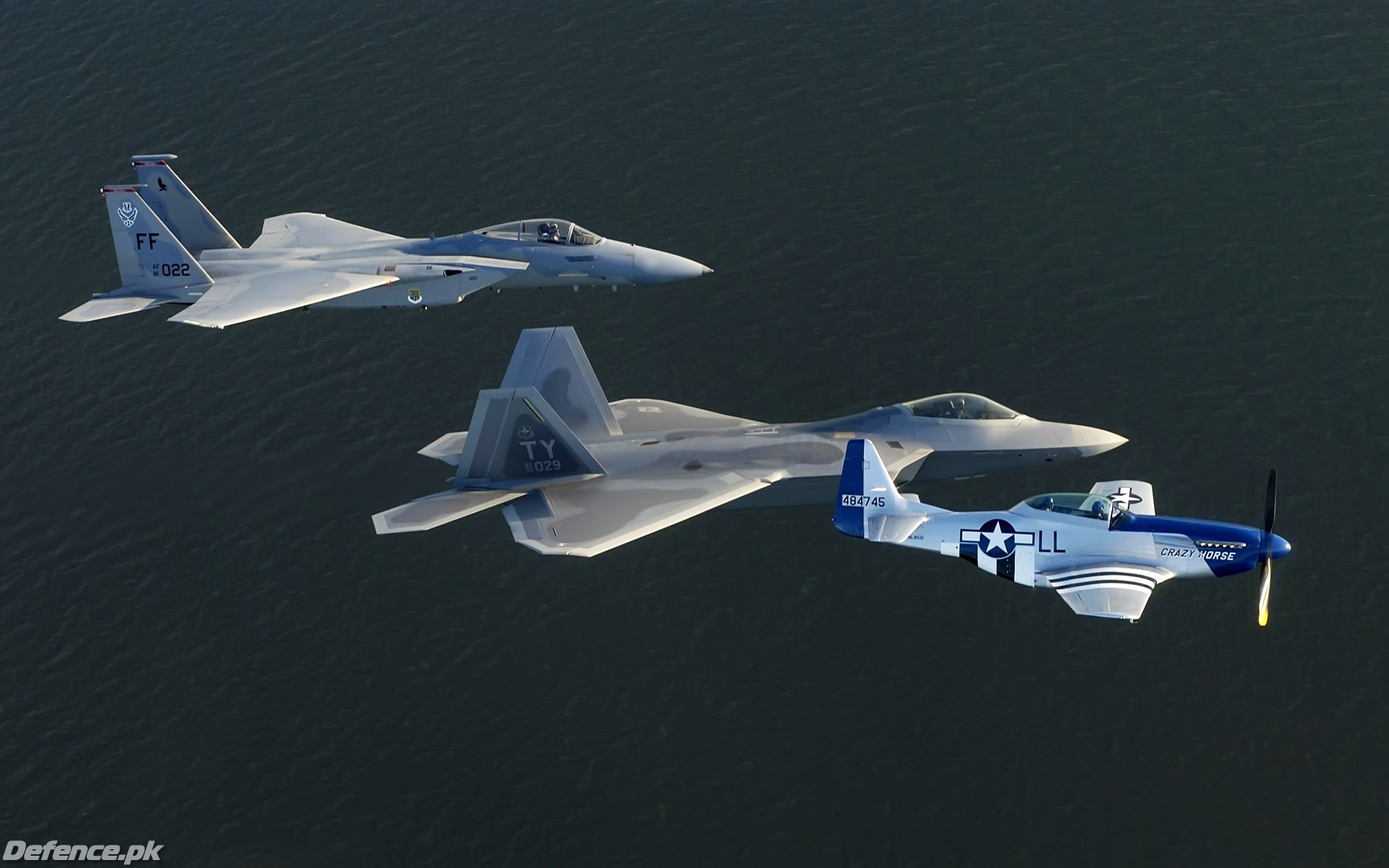 USAF F22 and F15