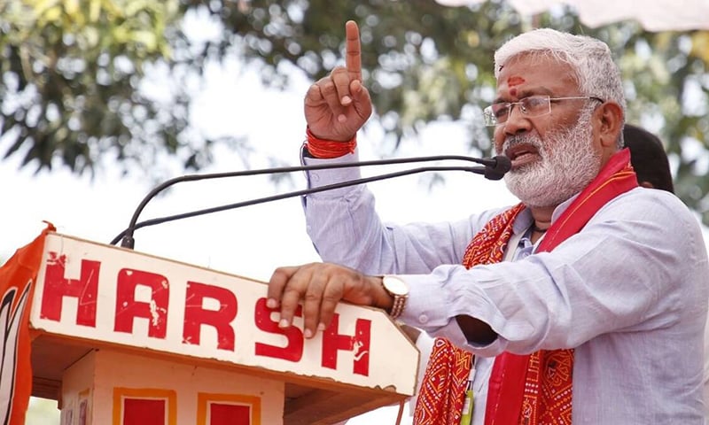 BJP’s Uttar Pradesh chief, Swatantra Dev Singh, told a meeting of party functionaries that Mr Modi had decided when the country would be at war with Pakistan and China. — Photo courtesy The Indian Express