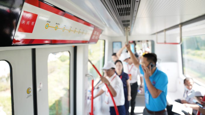 China's Red Rail, said to be the world's first maglev air train