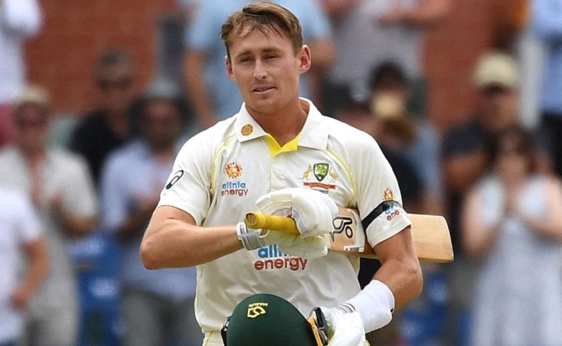 Australia's Marnus Labuschagne reacts after reaching his century in second Ashes Test against England on Dec 17, 2021. — Reuters/File