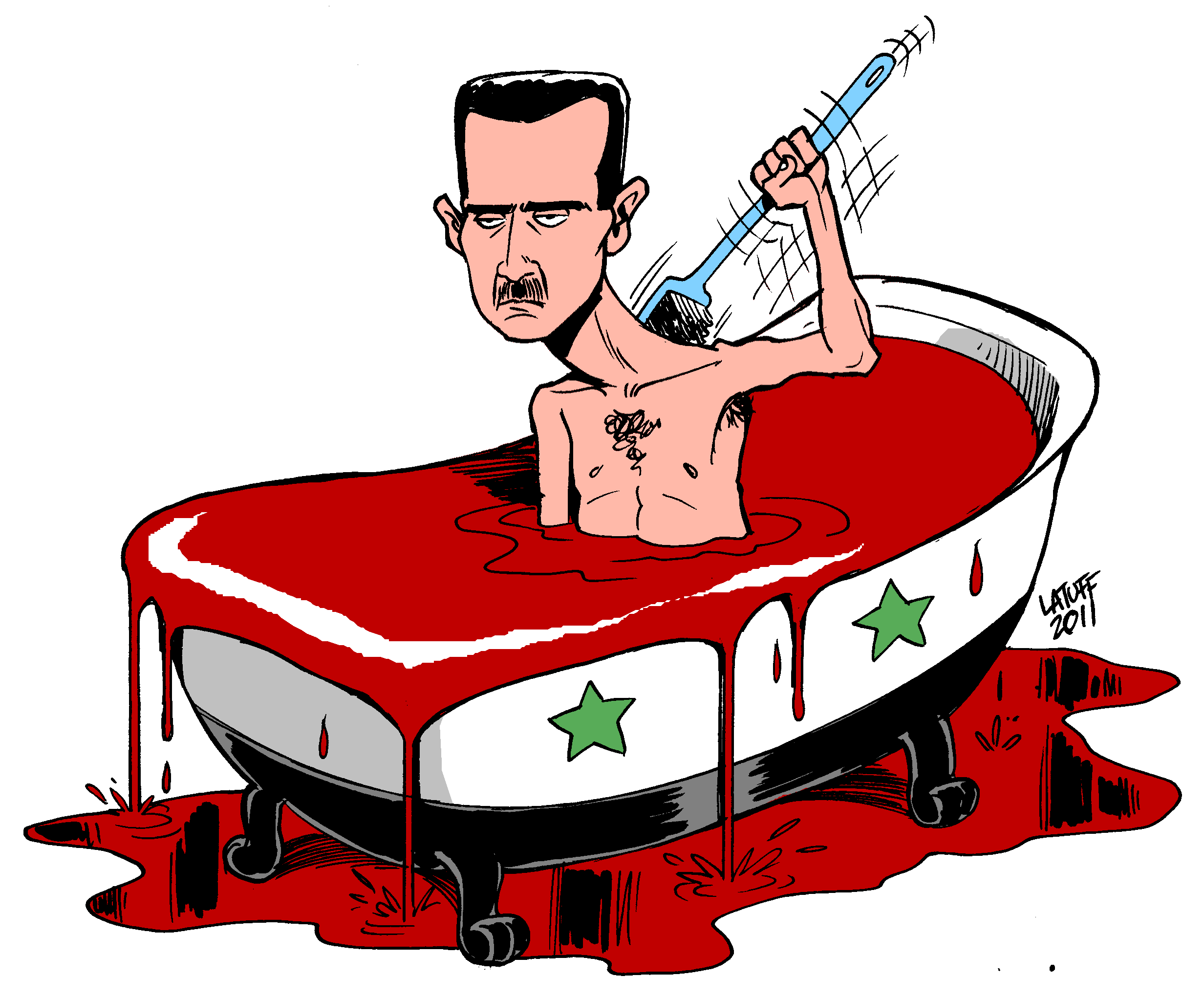 bashar-al-assad-blood-bath-in-syria.gif