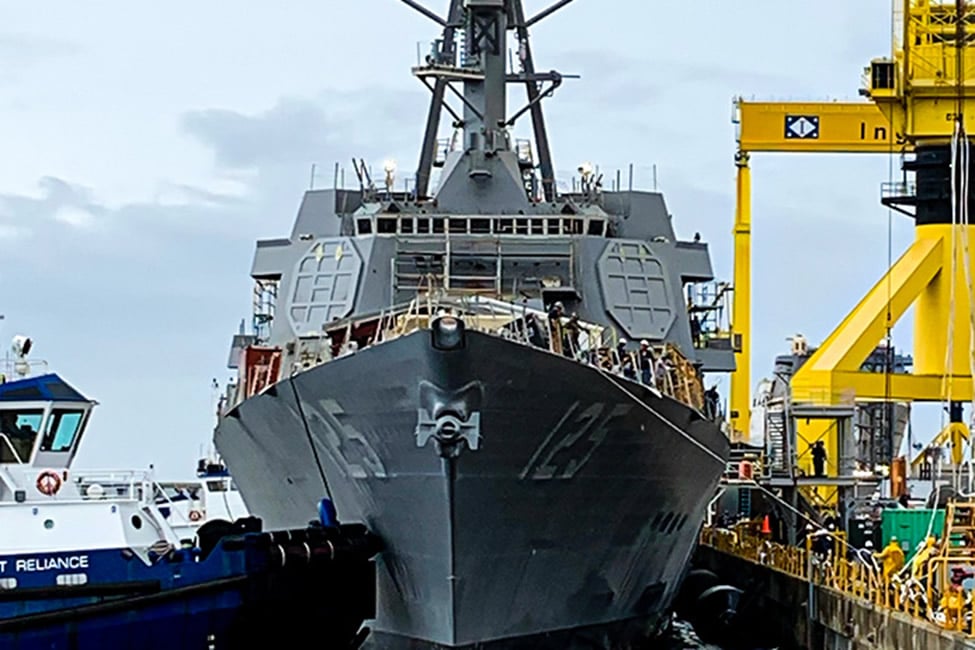 HII Christens the 1st Flight-II Destroyer Jack H. Lucas (DDG 125)