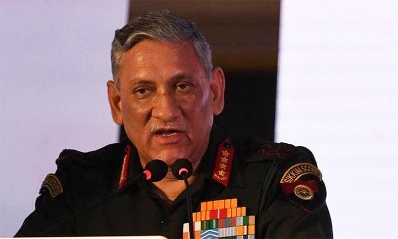 Indian army chief Bipin Rawat. — Photo courtesy The Hindu/File