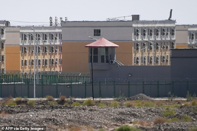 Sauytbay saw evidence of organ harvesting, witnessed countless prisoners 'disappear' and recounts an 84-year-old woman having her fingernails pulled out. Pictured is the Artux City Vocational Skills Education Training Service Centre north of Kashgar in the Xinjiang region'disappear' and recounts an 84-year-old woman having her fingernails pulled out. Pictured is the Artux City Vocational Skills Education Training Service Centre north of Kashgar in the Xinjiang region