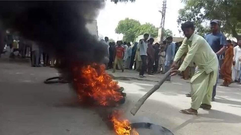 Christians protest in Umarkot on 1 June