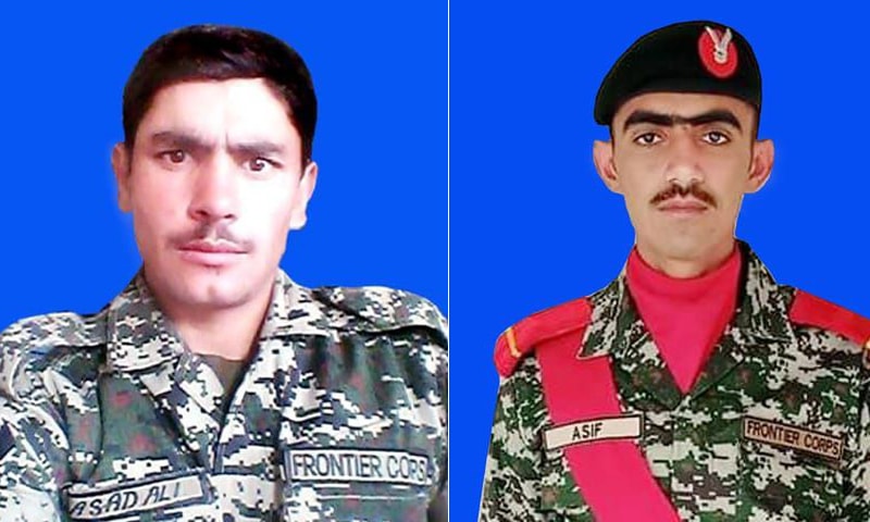 A combination photo of Lance Naik Asad (L) and Sepoy Asif (R). — Photo courtesy ISPR